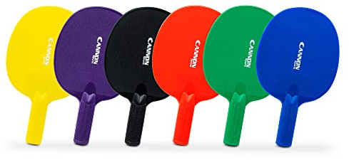 Cannon sport set med 6 blandade färger okrossbara bordtennispaddlar