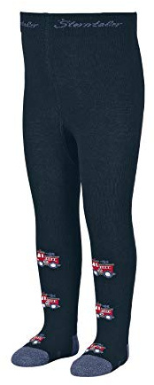 Sterntaler Baby Strumpfhose Feuerwehr – mit elastischem Komfortbund – weiches Baumwollmaterial, hautsympathisch und atmungsaktiv – marine, Größe 86
