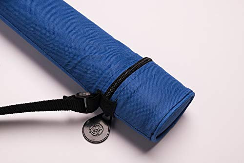 CUEL Billard-Köcher Sport blau 1/1 für Pool-Billard-Queues, mit Schultergurt und Seitentasche für Billardzubehör …