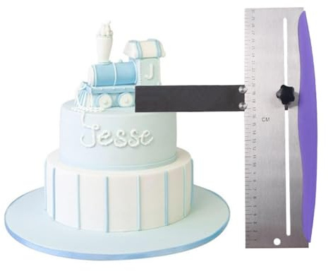 30,5 cm verstellbarer Kuchenschaber, Nivellierer und Glätter mit klarer Skala