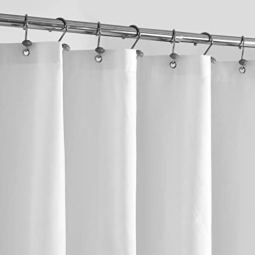 ALYVIA SPRING Stall tyg duschdraperi vattentätt – 152 cm x 183 cm, mjukt och lätt duschgardin med magneter, maskintvättbar – 60 x 72, vit | 2 magneter, mjuk trasa och hotellkvalitet, maskintvättbar, lätt, båsstorlek
