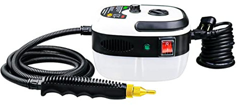 Pulitore a vapore elettrico multiuso, pulitore a vapore da 2500 W con serbatoio d'acqua da 900 ml per auto, aria condizionata, cappa da cucina, macchina per la pulizia a vapore, elettrodomestico