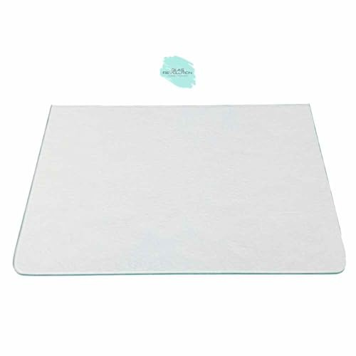 Glas Revolution Kühlschrank Einlegeboden - Strukturglas Kathedral 4 mm – Glasplatte, 2 abgerundete Ecken, alle Maße lieferbar (89,96 EUR/qm) - 435 mm x 240 mm