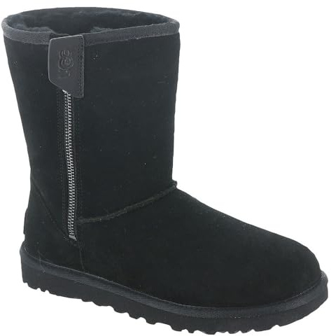 UGG Classic Short Bailey Zip, Stivale Donna, Black, 37 EU