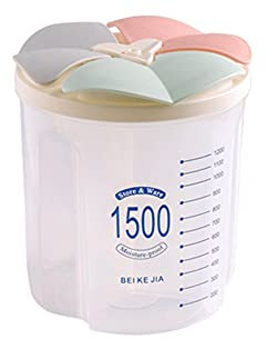 Sudemota Tea Jars Storage Canisters 3 in 1 Air Tight Kitchen Jars with Lid Cereals Dispenser Storage Container Jar Canisters Set of 1/2/3 Clear Food Storage Box Jars (Color : 1pcs)