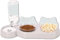 3-In-1 Cat Food And Water Bowl Set, Cat Bowls With Stand, Double Cat Bowls with Water Dispenser For Pet，Food And Water Feeder For Small Medium Dogs Cats