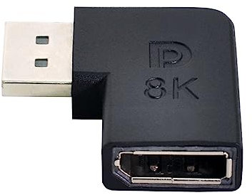 xiwai Adaptador en ángulo 4K UHD 144Hz Mini DisplayPort 1.4 macho a DP hembra 8K 60Hz Ultra-HD 7680 * 4320 para portátil video PC monitor