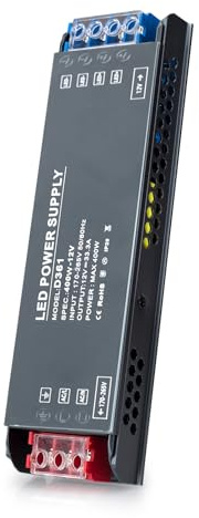 Transformador 220v a 12v 400W 33,3A LED Driver,BRIMETI Ultra Fino Fuente de Alimentación 220V a 12V DC Driver de Bajo Tensión Controlador LED Voltaje Constante