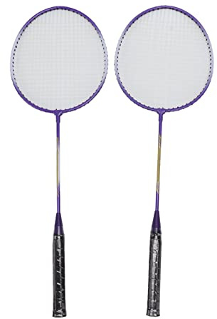 Natudeco Professioneller Leichter Badmintonschläger, Badmintonausrüstung aus Eisenlegierung, Lila Badmintonschläger Für Anfänger, Studenten, Profis