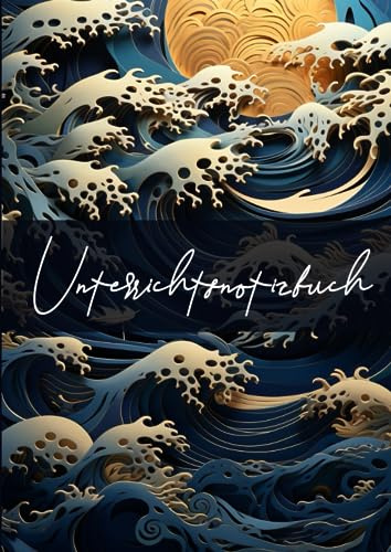 Unterrichts - Notizbuch: Mit Zensurenheft - Funktion und Schülerlisten, dotted, für Lehrer, A4, Design Welle1