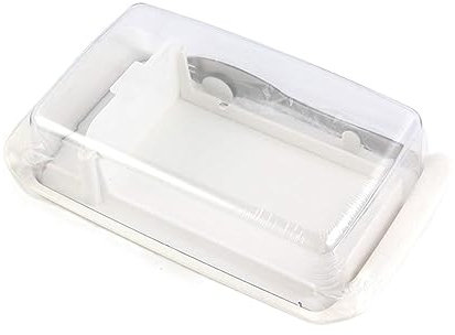 Burriera Vassoio portaoggetti sigillante for server di formaggio con coperchi trasparenti Stoviglie da cucina for la casa Tagliare il burro for alimenti Regalo da cucina (Color : Blanc)