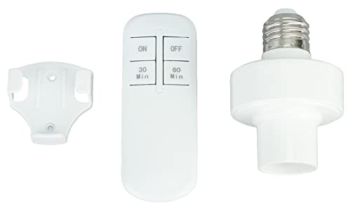 Zócalo de Bombilla de Luz con Control Remoto ABS Zócalo de Bombilla de Luz Remota con Control Remoto Bajo Consumo de Energía para Base de Bombilla E27 (220V)
