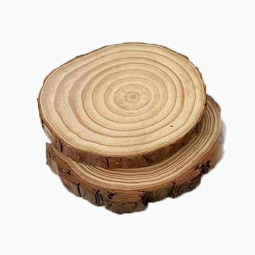 Floatdream 2PCS Große Holzscheiben, Holz Log Scheiben, Runde Holzscheiben Deko, für DIY Handwerk, Hochzeit Mittelstücke, Weihnachten Dekoration, Baumscheibe Kaufen Groß