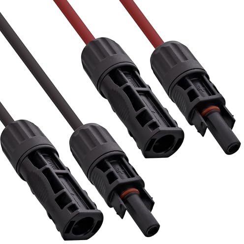 InLine 4mm² Solarkabel Verlängerungs-Set, 3m, inkl. Solarstecker, MC4, schwarz/rot, Verlängerungskabel H1Z2Z2-K, Photovoltaik, UV-beständig & langlebig, 95403