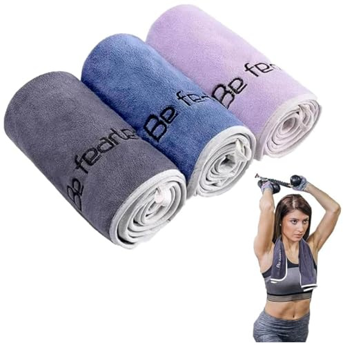 Oaygat 3 Pack Gym Towels Microfiber Gym Towel Set 35 * 75cm Quick-Drying Fitness Exercise Workout Towels Soft and Absorbent Sports Cloths Sweat Rags for Gym Accessories Workout Equipment Yoga Golf