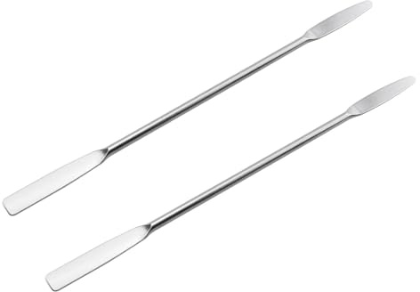 HJGarden 2pcs Stainless Steel Dual Head Wire Color Mixing Stick Pigment Color Mixing Tool Set Makeup Palette Makeup Artist Beauty Makeup Tools Miniature Spatula