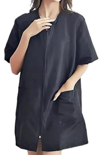 Fcnjsao Polyester Barber Smock Kurz/Langhülle Easy Reißverschluss Antihaar Hairdesse Schürze Für Saubere Arbeitsumgebung Haustierpflege