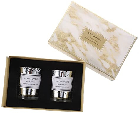 WRITWAA 2pezzi Candele Aromatiche Per Aromaterapia Profumate e Decorative Per Yoga e Bagno Combustione Sana e Duratura