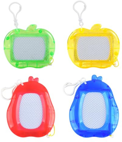 HABNI 4 Pcs Mitgebsel Kindergeburtstag Mini Maltafel Zaubertafel Schlüsselanhänger Kinder Nützliche Gastgeschenke Kleinigkeiten Give Aways Tombola Preise Pinata Füllung Party Beschäftigung