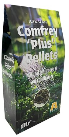 Agralan Comfrey Plus Pellets, Natural Plant Feed and Soil Conditioner, 1 Litre