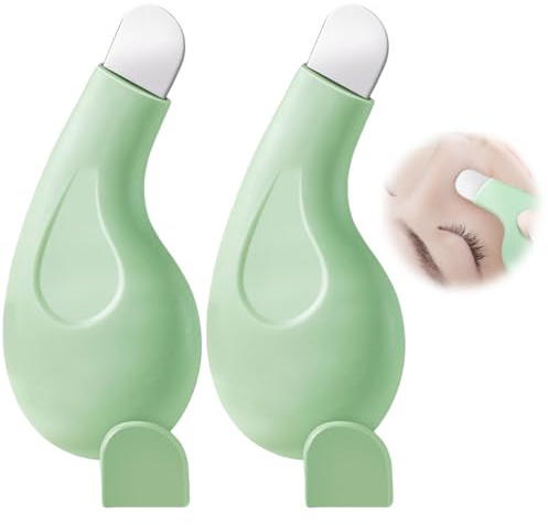 Aihoom Estrattore di punti neri, 2 raschietti verdi per viso e naso, strumento anti-comedoni potente e sicuro, pulizia profonda della pelle, purificatore di pori per rimuovere i punti neri, Ap