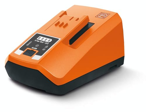 FEIN ALG 80 snabbladdare, kompatibel med alla FEIN litiumjonbatterier, 8 A hög laddningsström, stor LED-skärm, laddningsindikator och USB-port