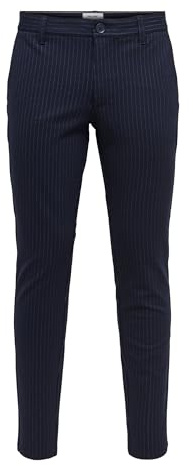 Only & Sons Homme Onsmark Stripe Gw 3727 Noos Pantalon, Night Sky, 33W / 32L EU