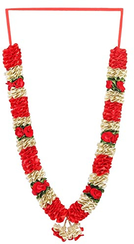Estationeryhouse Künstliche Blumengirlanden, Rose, Rot und Gold, 61 cm