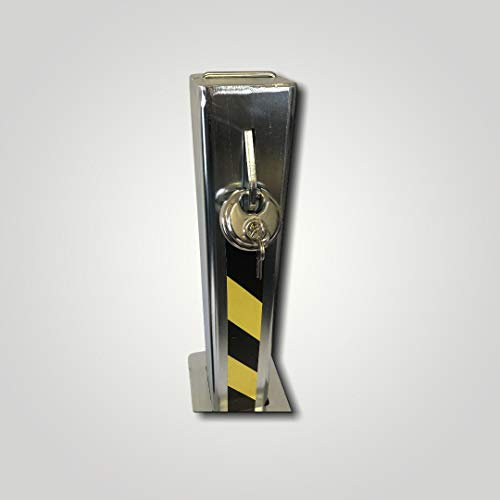 Bison Products Telescopic Driveway Security Bollard 100mm x 100mm x 540mm Padlock Protected, Ideal for Larger Vehicles