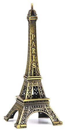 Ouken Metall Eiffelturm Statue, Metall Mini Dekorative Paris Eiffelturm Figur, Replik Standhalter Für Dekoration, Messing