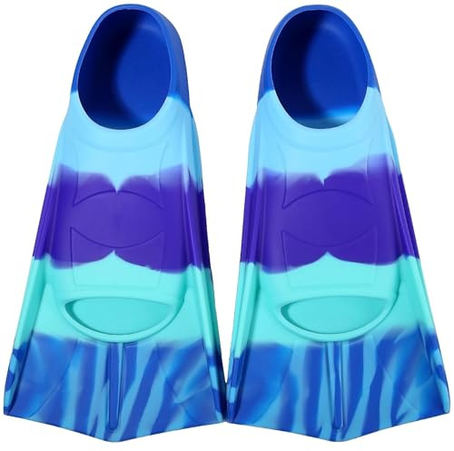 Foyinbet Kids Swim Fins,Short Youth Fins Swimming Flippers for Lap Swimming and Training for Children Girls Boys Small