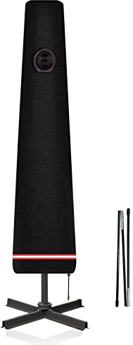 Turtle Life Umbrella Cover, Patio Fade-Resistant Waterproof Dustproof Parasol Covers with Zipper for 6ft to 9ft Outdoor Umbrella, Protective Garden Market Parasol Covers, Medium, Black