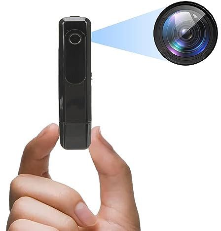 Mini telecamera, telecamere di sicurezza con telecamera 1080P, telecamera indossabile con rilevamento del movimento per la sicurezza dell'ufficio domestico, registrazione continua per 4 ore