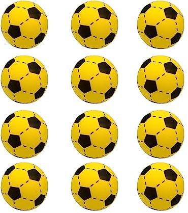 Kyto Softball 20 cm Schaumstoffball Kinder Fußball weicher Ball Indoor & Outdoor (Einzeln) (12 Bälle, gelb)