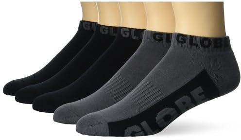 Globe B/G Knöchelsocken (5er-Pack), schwarz / grau, 39-44.5 EU