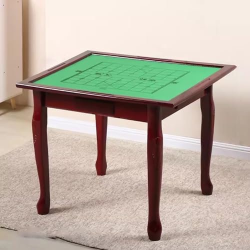 MegLob 2 in 1 Holz Mahjong Table, Multifunktional Square Card Game Table, Abnehmbares Brettspiel Domino -Tisch, Party -Sammelspieltisch, Reines Holzdesign, Desktop Auf Beiden Seiten Erhältlich,C
