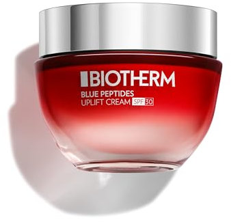 Biotherm Blue Peptides Uplift Cream SPF30, straffende Tagescreme mit Kollagen Peptiden, Anti Aging Gesichtspflege Creme mit Lichtschutzfaktor, 50ml