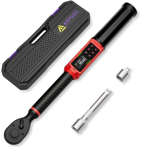 ANPUDS Digital Torque Wrench 3/8 Drive,1.5-99.6Ft.lb/2-135Nm, ±1% Accuracy