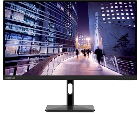 Lenovo N27p - Monitor 27 4K (IPS, 40Hz, 4ms, 16:9, HDMI, DP, USB-C) Altavoces Integrados, Montaje VESA 100 mm, Soporte con Inclinación, Giro, Pivote y Ajuste de Altura - Negro