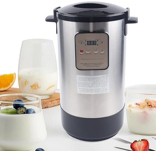Yogurtera Inteligente 12 L (Control De Tiempo/Temperatura), MáQuina De FermentacióN (Revestimiento De Acero Inoxidable) + 6 Funciones Gourmet, Para Ajo, Natto, Masa, Vinagre Y MáS