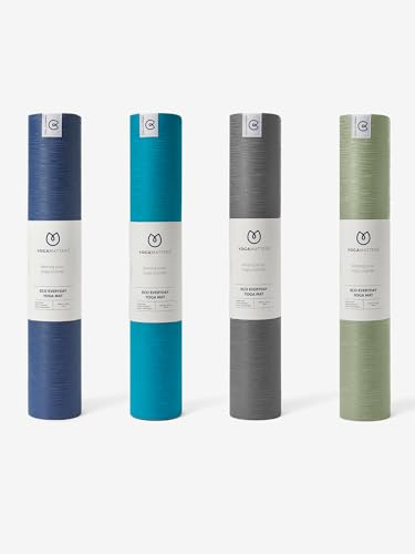 Yogamatters Eco Everyday Yoga Mat 4mm | Eco Friendly and Vegan | Natural Tree Rubber | Non-Slip Exercise Mat for Yoga, Pilates, Gym and Fitness