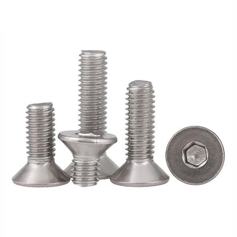 Haroar 5 Stücke 5/16-18 UNC Gewinde DIN7991 SUS304 Edelstahl Innensechskant Senkkopfschrauben Gesamtlänge 1/2''~2-3/4''(3/4)
