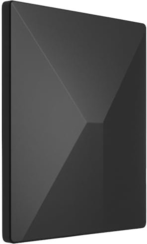 Retoo Antenne DVB-T DVB-T2 avec amplificateur 35 dB, antenne d'intérieur pour l'intérieur et l'extérieur, câble de 5 m, réception à 360°, antenne TV pour téléviseur, récepteur, radio, UHF VHF FM