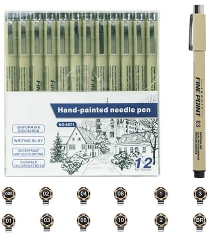 Art Ink Pens Drawing – Professionelles -Set Zum Zeichnen Und Skizzieren | Archivqualität, Wischfest, Perfekt Für Manga, Präzisionszeichnen Kalligrafie Und Detailreiche Illustrationen