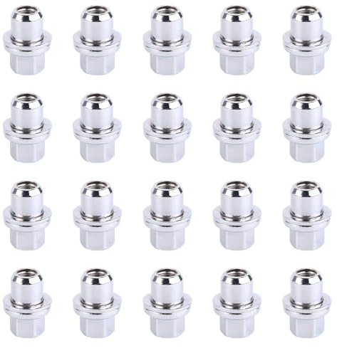 ikasus 20 dadi esagonali per cerchi in lega M14 x 1,5 da 22 mm, ricambio per LandRover RangeRover Sport L320 2005-2013, in acciaio ad alta resistenza, dadi di bloccaggio bulloni