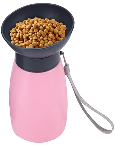 Botella de agua portátil para perros | Botella de agua para senderismo de perros de 600 ml, dispensador a prueba de fugas, contenedor para beber mascotas para caminar, salir, parque, coche, correr