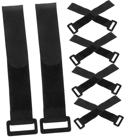 CAXUSD 25 Piezas corbata de correas de servicio pesado de almacenamiento correas de seguridad suaves bridas para cables nylon Negro