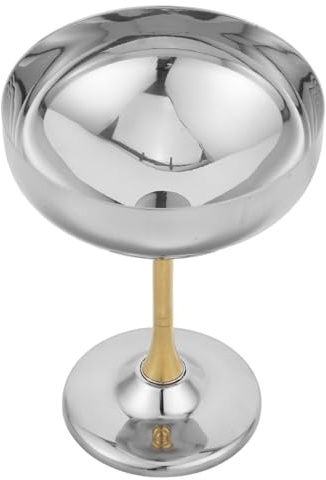 Toyvian Coppetta in Acciaio Inossidabile Per Dessert Gelato Cocktail e Snack Design Elegante Piedini Resistente e Facile Da Pulire Per Uso Domestico Bar e Ristoranti