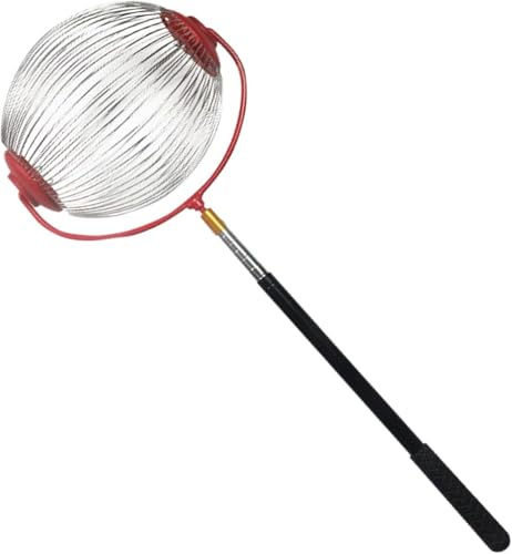 Générique Raccoglitore di noci con manico, raccoglitore di frutta telescopico, raccoglitore di noci in acciaio inox, raccoglitore di mele macinate, strumento da giardinaggio per palline di granchio
