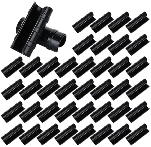 80PCS 1/2 inch Greenhouse Clips Black Greenhouse Clamps Black Plastic Clamps Garden Buildings Tube Clips for PVC Pipe Greenhouse Films, Sunshade Nets, Shelters, Farming, Gardening
